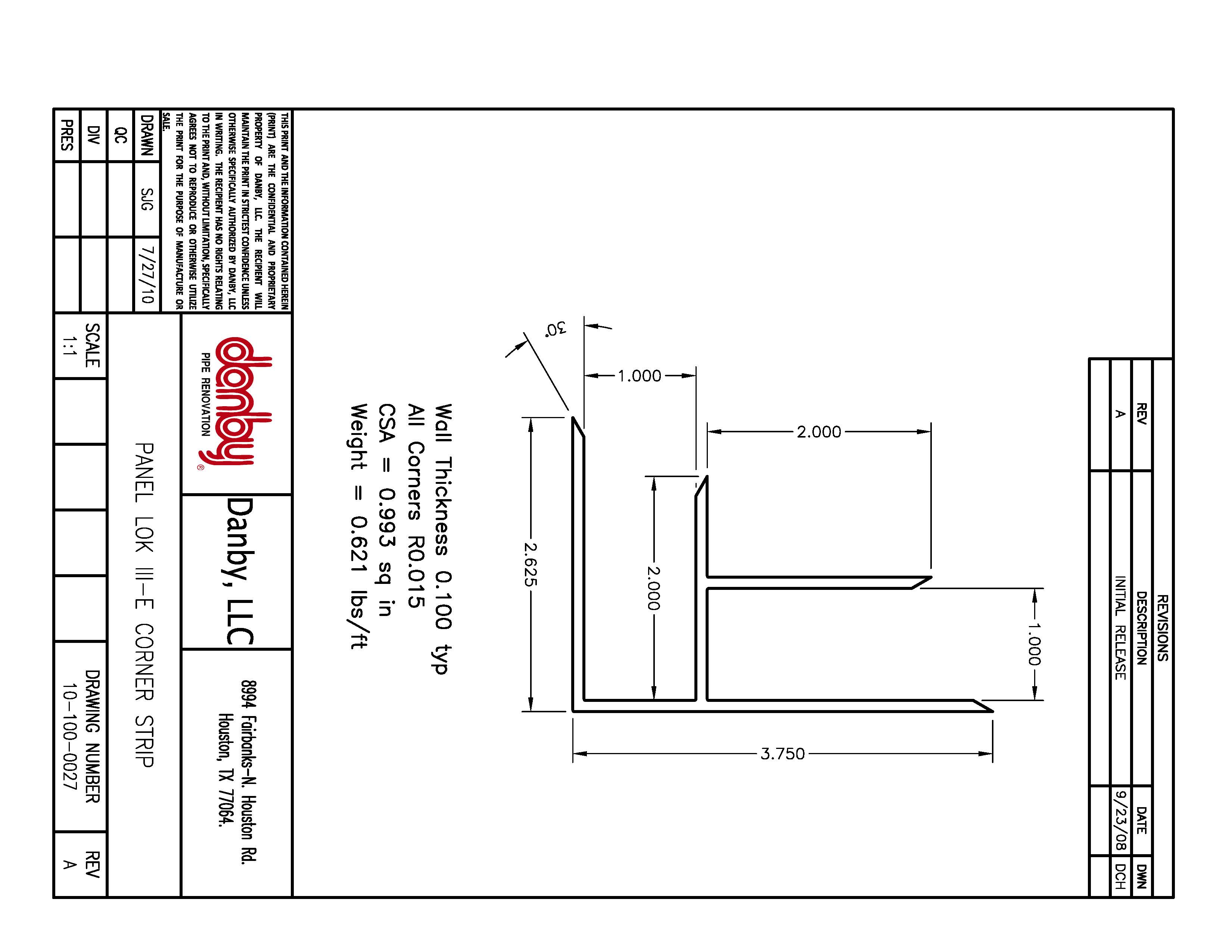 Corner Strip PL3E | Danby LLC.