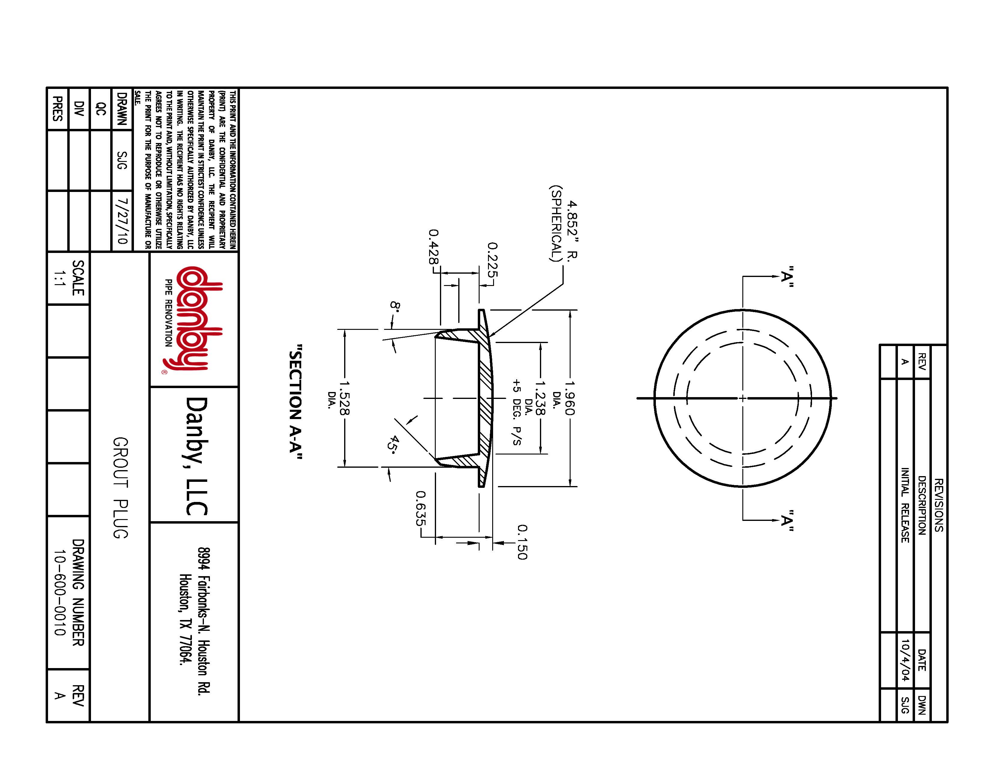 Grout Plug | Danby LLC.