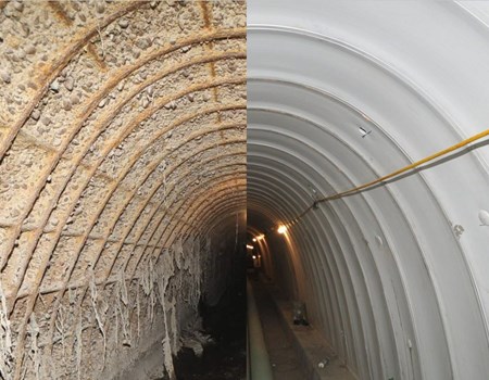 7' x 7' Semi Elliptical Sewer  - Ohio River Interceptor (ORI) - Emergency Project | Danby Pipe Rehabilitation